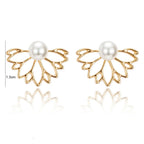 Lotus Flower Stud Earrings for Women