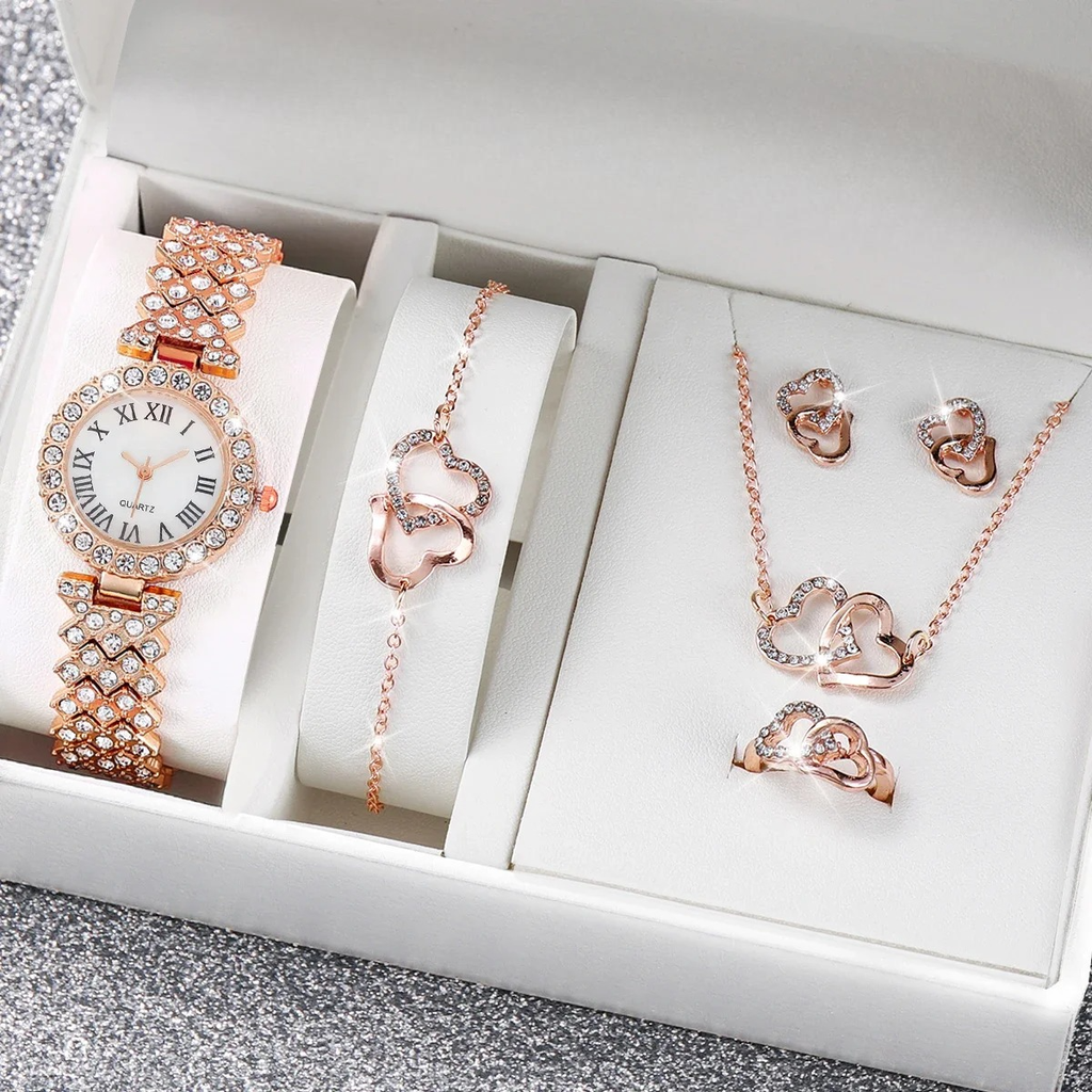 Set of 5 Heart Jewelry