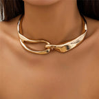 Bold geometric-textured necklace