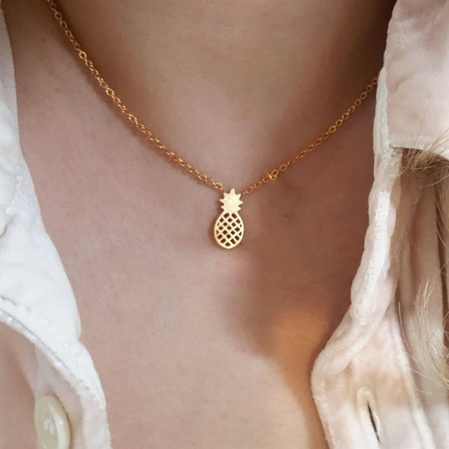 Pineapple Necklace Gold & Silver for Women gold