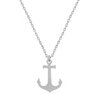 Women's silver anchor necklace