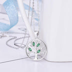 Green Women's Tree of Life Necklace