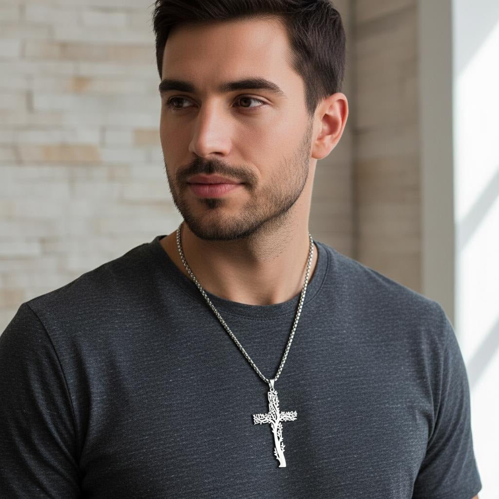 Tree of Life Necklace Cross Pendant