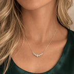 Artemis Spark Arc Necklace - Moissanite