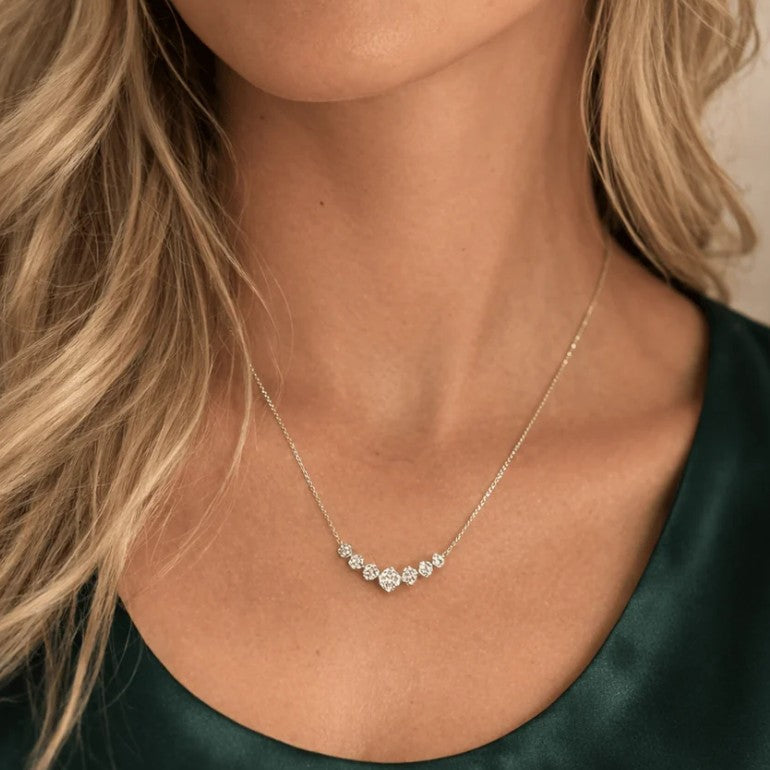 Artemis Spark Arc Necklace - Moissanite