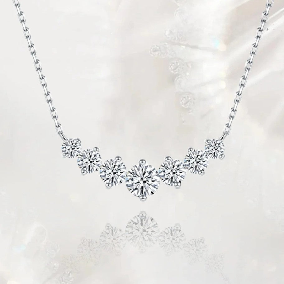 Artemis Spark Arc Necklace - Moissanite