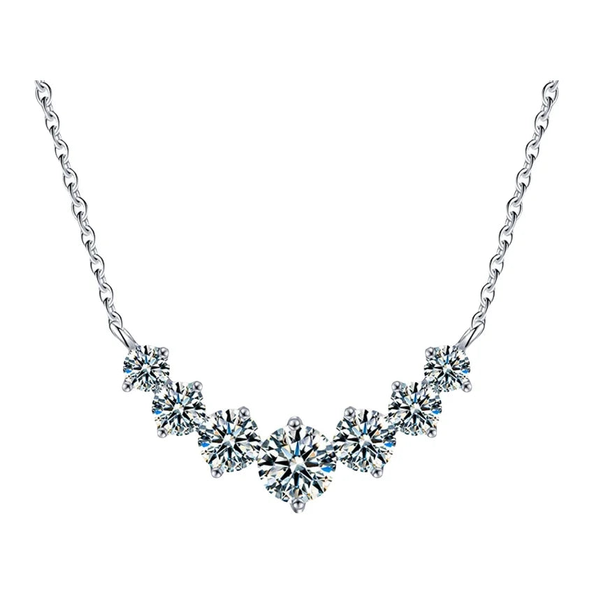 Artemis Spark Arc Necklace - Moissanite