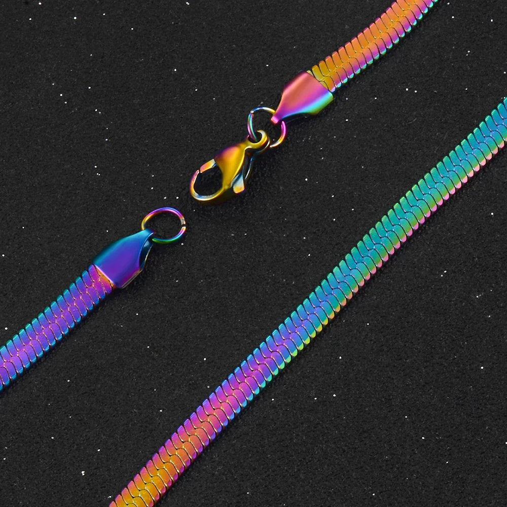 Rainbow pendant necklace for men or women