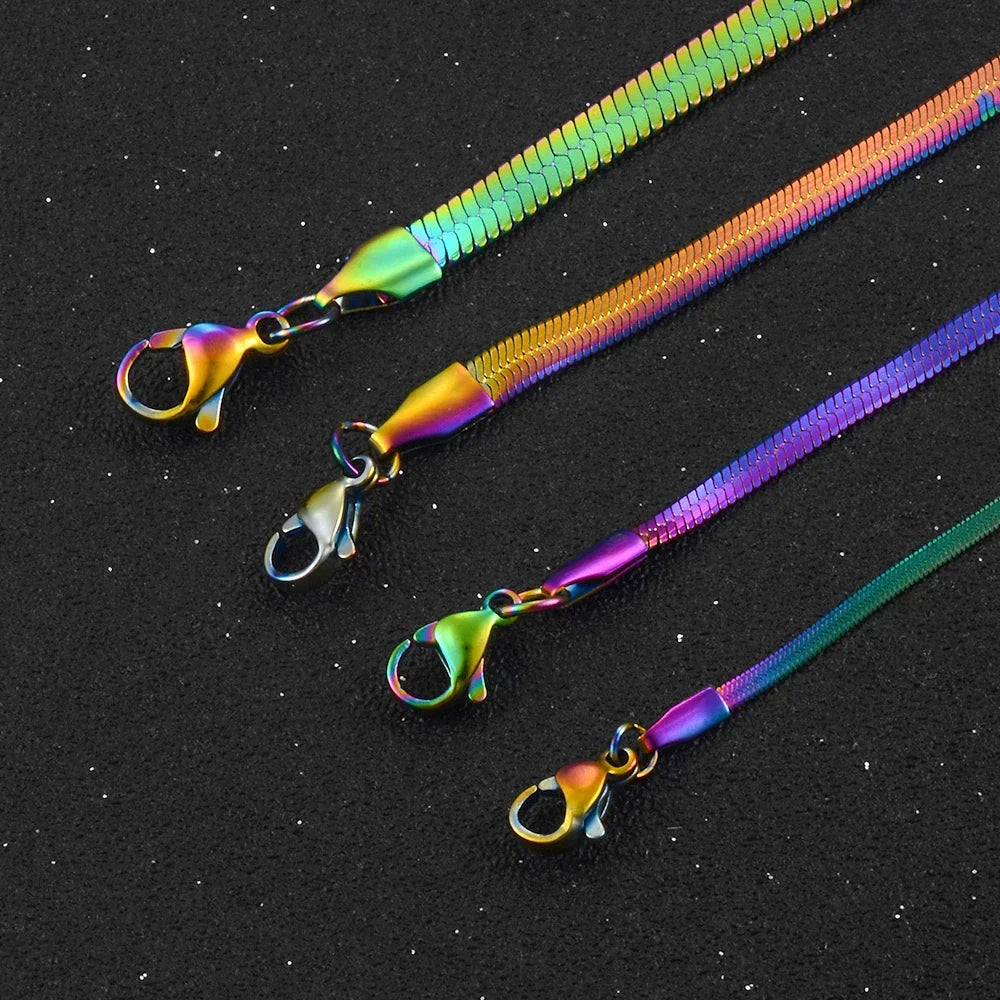 Rainbow pendant necklace for men or women