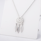 Silver Dreamcatcher Necklace
