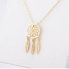 Gold Dreamcatcher Necklace