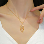 Dreamcatcher Pendant Necklace Gold