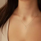 Necklace with Fine Silver Mushroom Pendant