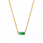 Necklace with Fine Colored Birthstone Pendant