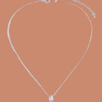 Necklace with Fine Silver Water Drop Pendant