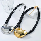 Necklace with Large Gold Snail Shell Pendant