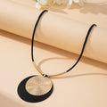 Necklace with Large Round Pendant Bohemian Chic