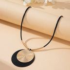 Necklace with Large Round Pendant Bohemian Chic
