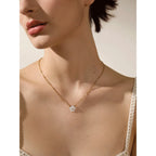 Necklace with Pretty White Flower Pendant