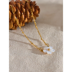 Necklace with Pretty White Flower Pendant