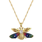 Necklace with bee pendant