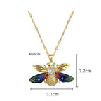 Necklace with bee pendant