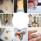 Necklace with bee pendant for women