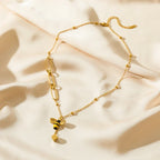 Women's necklace with a cute bee pendant