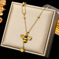 Women's necklace with a cute bee pendant