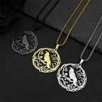 Necklace with Tree Pendant with Gold Bird