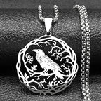 Necklace with Tree Pendant with Silver Bird