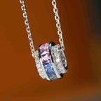Necklace with rainbow pendant