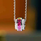 Necklace with rainbow pendant
