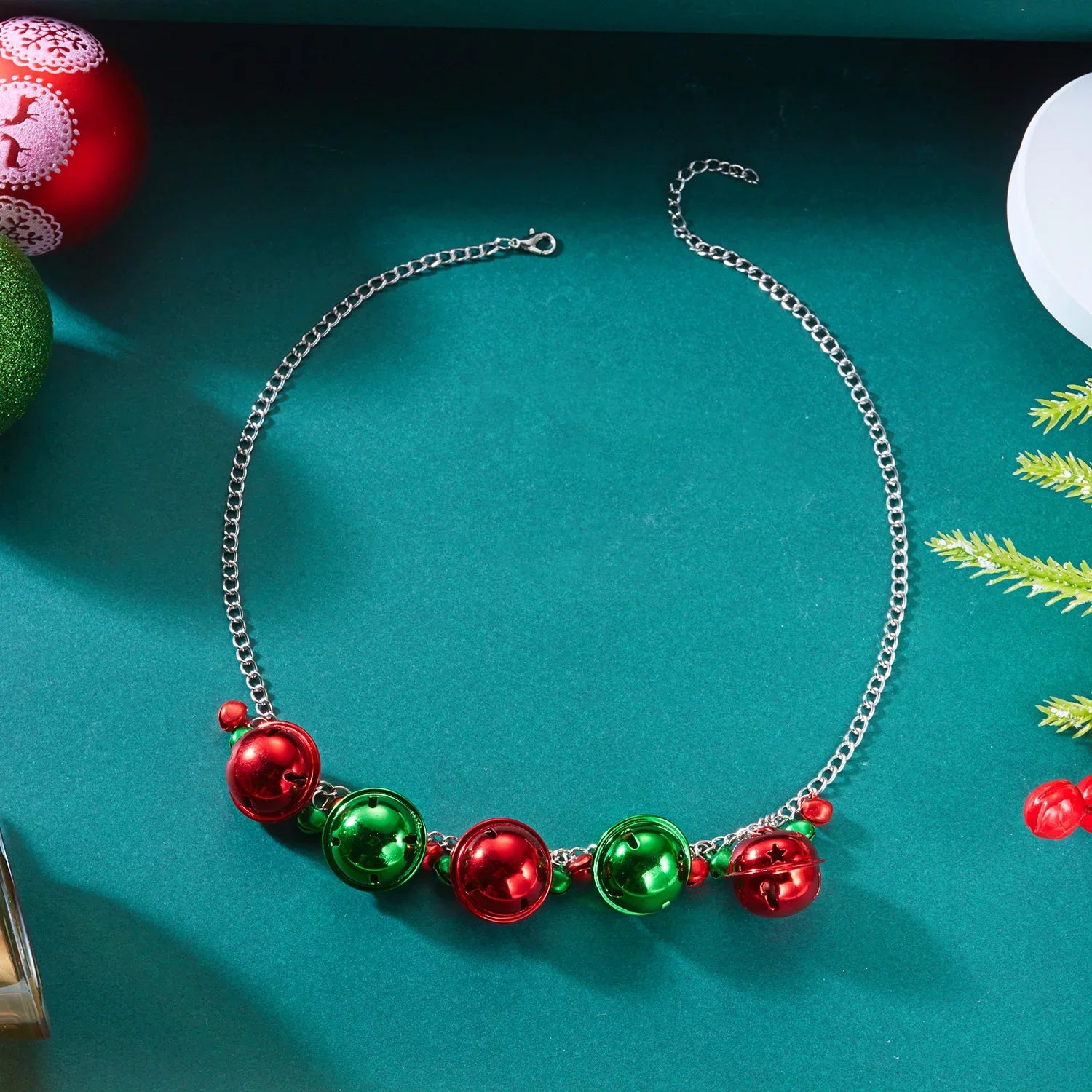 Necklace with Christmas Balls Pendant