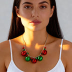 Necklace with Christmas Balls Pendant