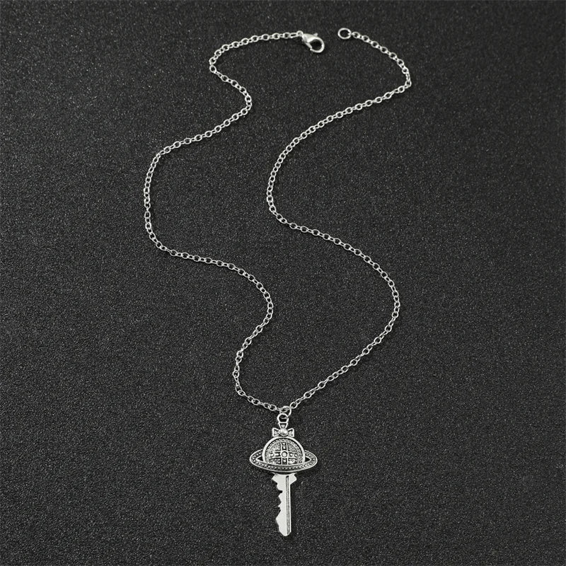 Necklace with a universe key pendant