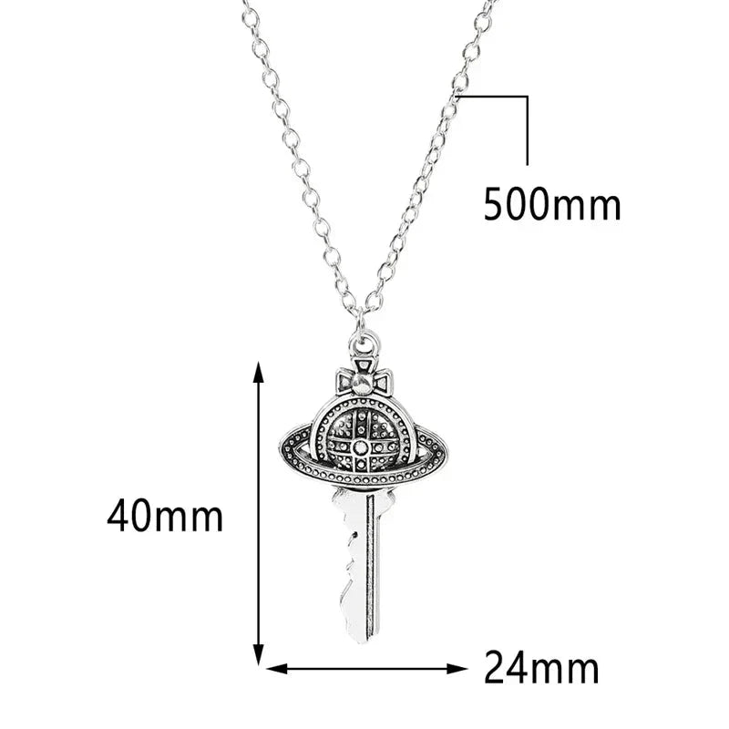 Necklace with a universe key pendant