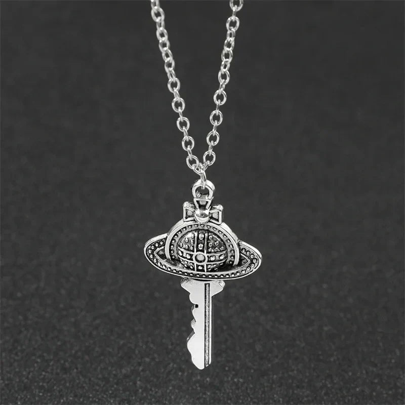 Necklace with a universe key pendant