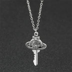 Necklace with a universe key pendant