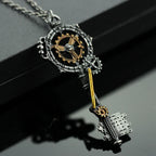 Necklace with gear key pendant