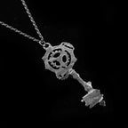 Necklace with gear key pendant