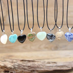 Necklace with Heart Pendant in Agate Stone