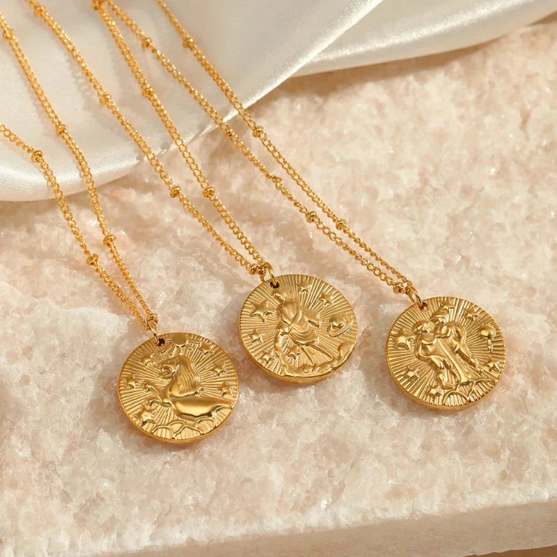 Necklace with Zodiac Sign Constellation Pendant