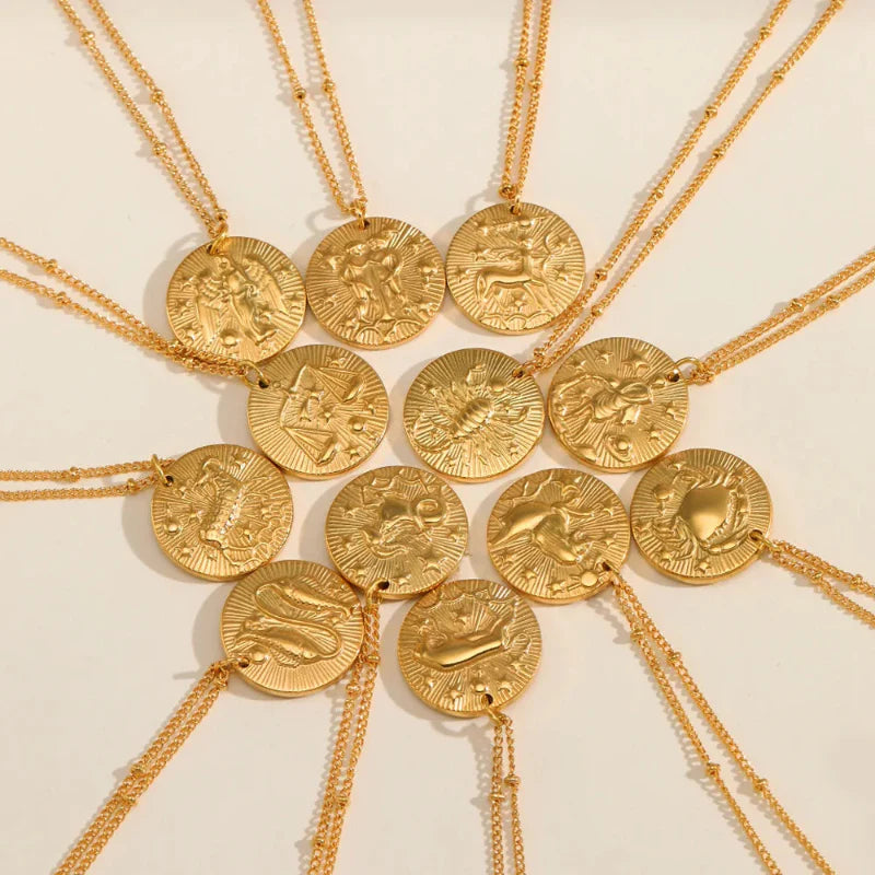Necklace with Zodiac Sign Constellation Pendant