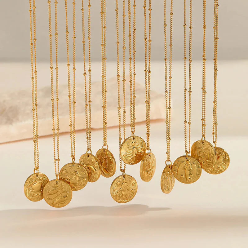 Necklace with Zodiac Sign Constellation Pendant