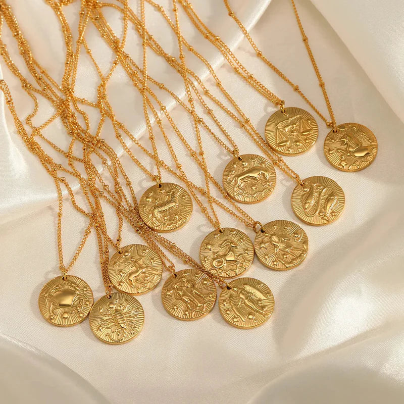 Necklace with Zodiac Sign Constellation Pendant