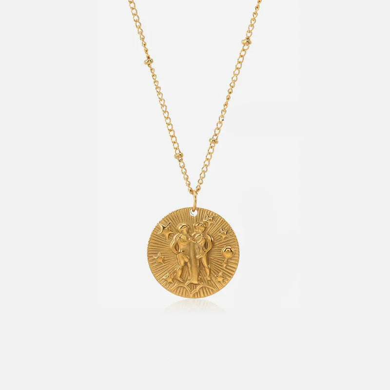 Necklace with Zodiac Sign Constellation Pendant