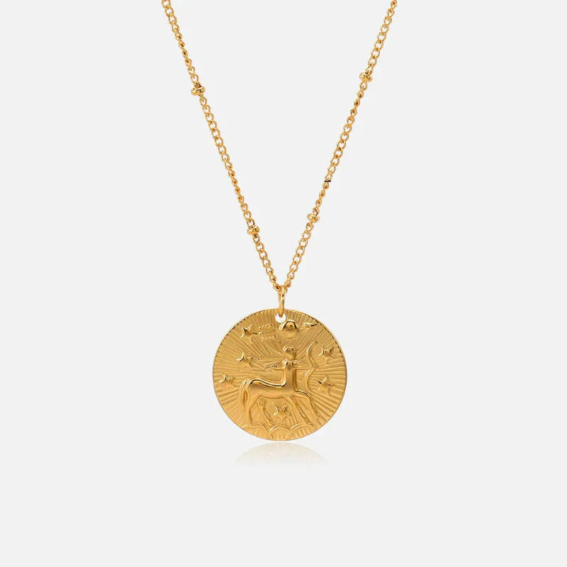Necklace with Zodiac Sign Constellation Pendant