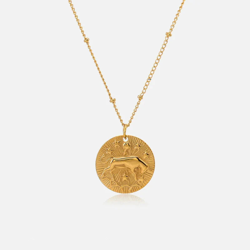 Necklace with Zodiac Sign Constellation Pendant