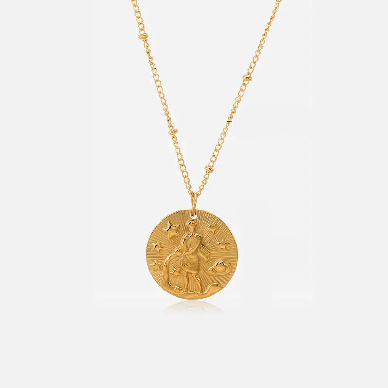 Necklace with Zodiac Sign Constellation Pendant